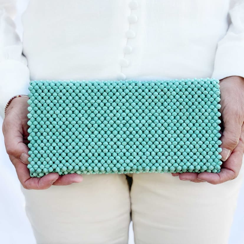 Mint-blue Clutch. Purse